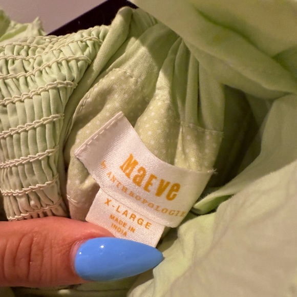 The Corina Ruffled Dress by Maeve in light green - Picture 10 of 14